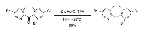Reduction of a tricyclic ketone under modified Clemmensen conditions