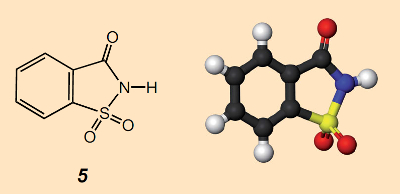 Profile for saccharin, 2H-1λ6,2-benzothiazol-1,1,3-trione.