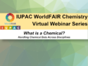 What is a Chemical? – Handling Chemical Data Across Disciplines