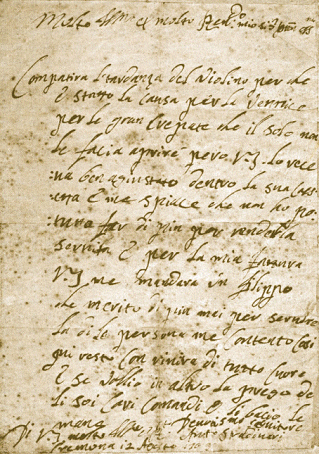 Letter from Antonio Stradivari dated 12 August 1708.