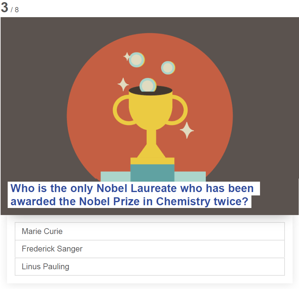 Question 3 Nobel Prize Trivia