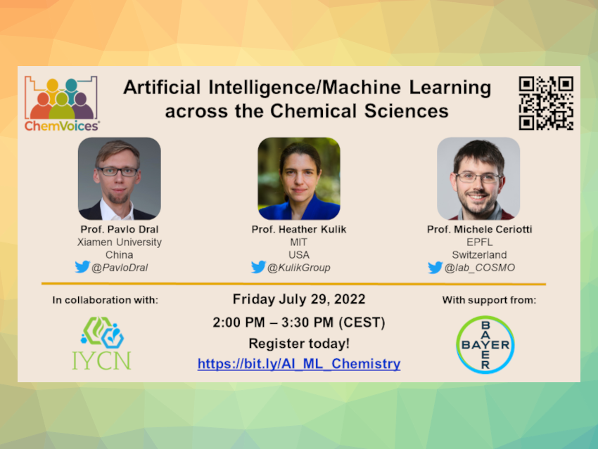 Artificial Intelligence/Machine Learning across the Chemical Sciences