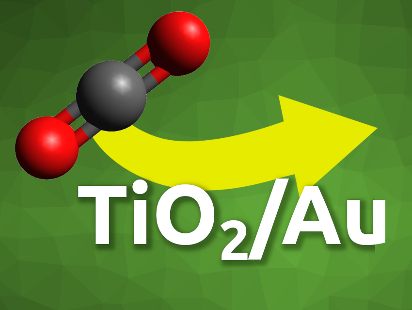 TiO2/Au Nanocomposites for CO2 Reduction