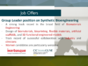 Group Leader Position on Synthetic Bioengineering