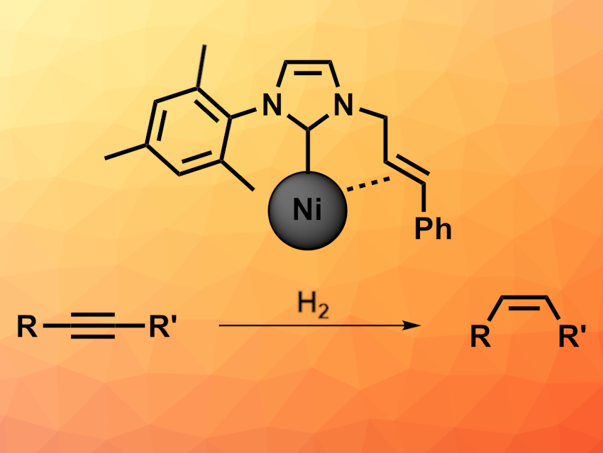 Nickel Nanoparticles with NHC Ligands for the Semi-Hydrogenation of Alkynes
