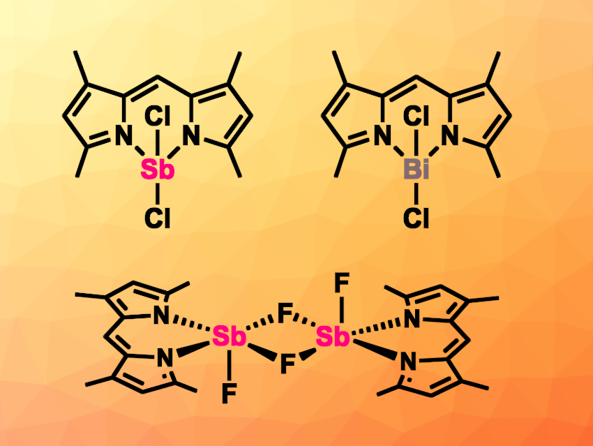 Heavier Analogues of BODIPY Based on Sb and Bi