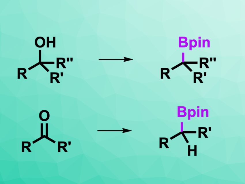 Deoxygenative Borylation of Alcohols and Carbonyl Compounds