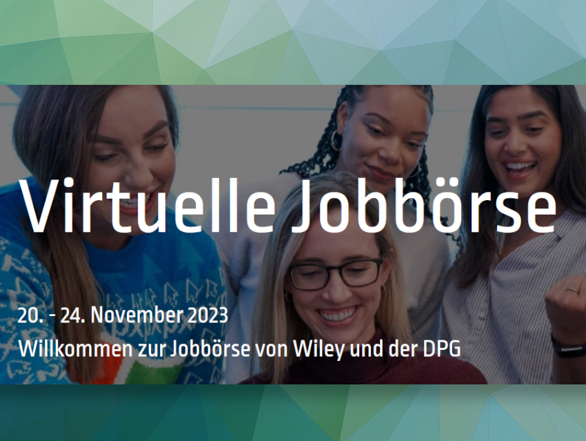 Virtuelle Jobbörse von Wiley und der DPG