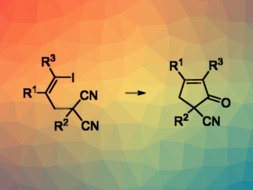 Cyclization of 5-Iodo-4-Pentenenitriles Gives Cyclopentenones