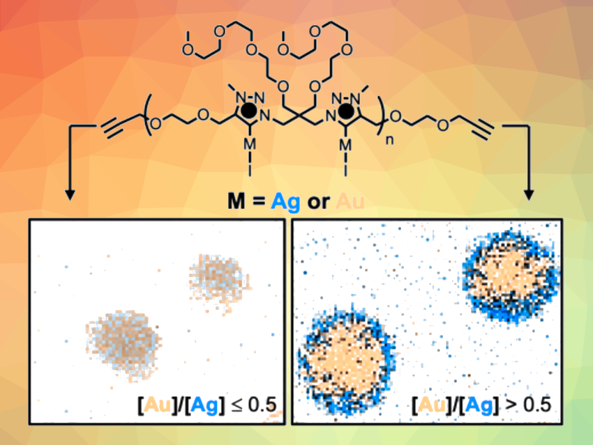 Core-Shell AuAg Nanoparticles Obtained from Polymerized Complexes