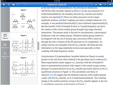 Screenshot Angewandte iPad app