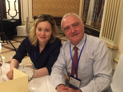 Aileen Mitchell and Miguel Yus at the conference dinner