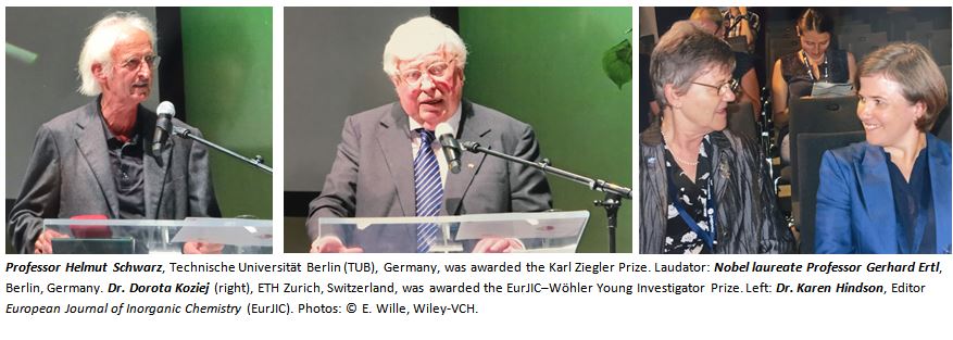 Awards WiFo Helmuth Schwarz, Gerhard Ertl, EurJIC