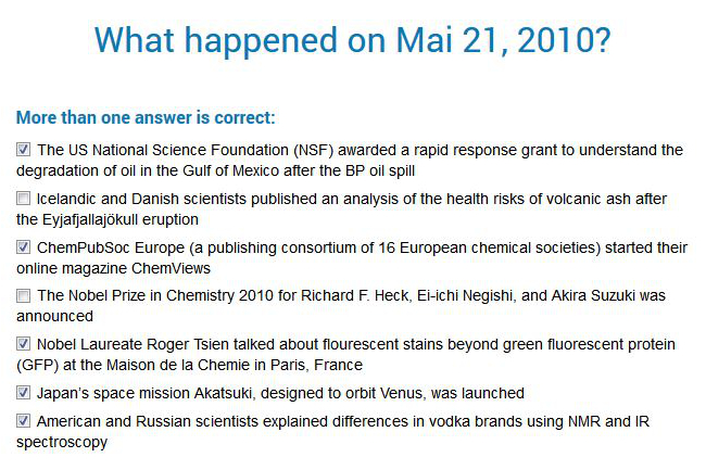 What Really Happened 2000 Days Ago ChemistryViews What Really Happened 2000 Days Ago ChemistryViews