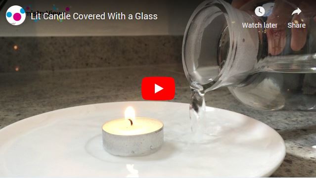 Lit Candle Co vered With A Glass