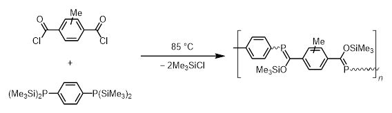 Preparation of polymer containing P=C bonds