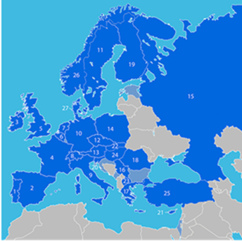 The societies represented in the EYCN