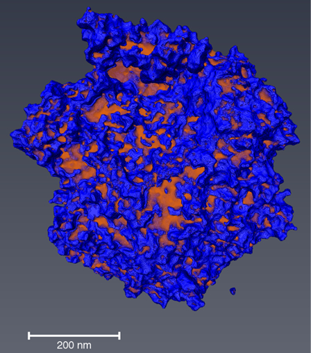 Rendered ET image of an Ni/Al2O3 catalyst