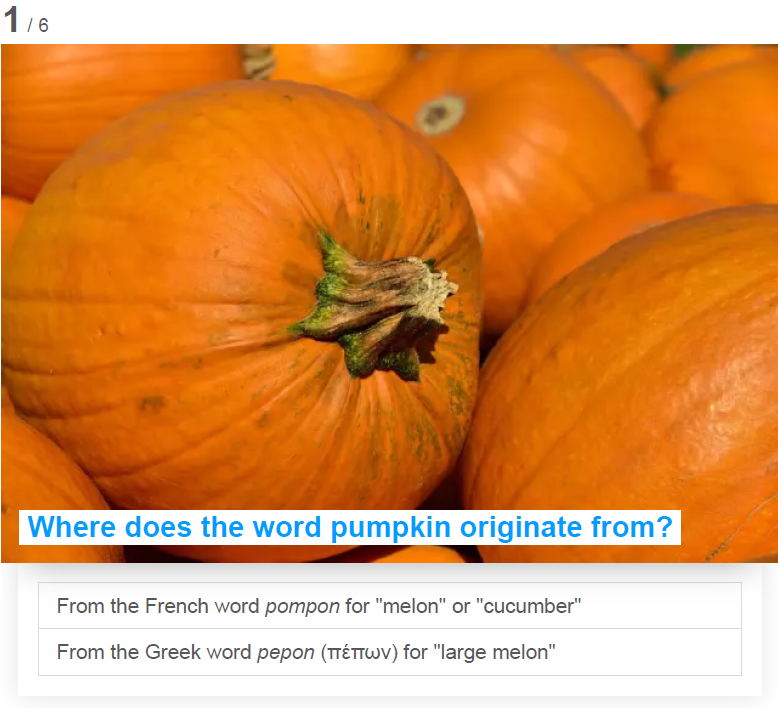 Pumpkin Quiz