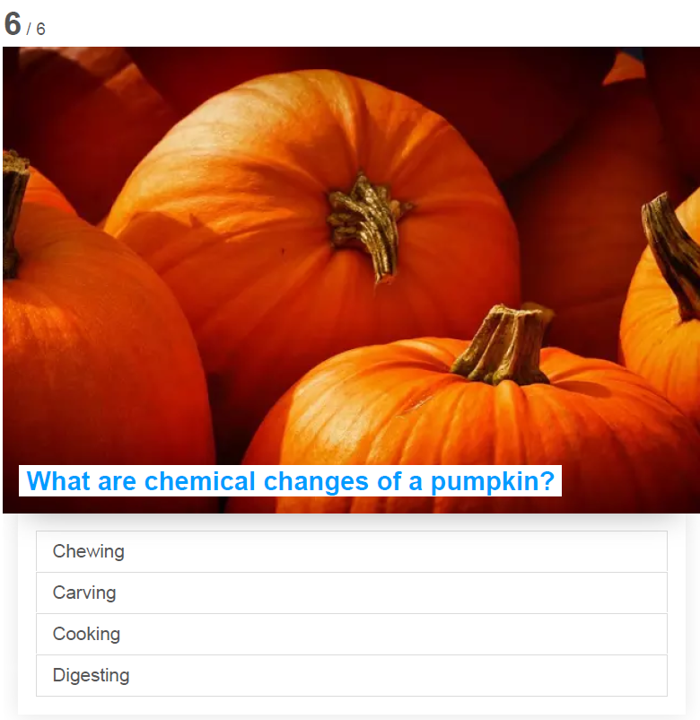 Pumpkin quiz