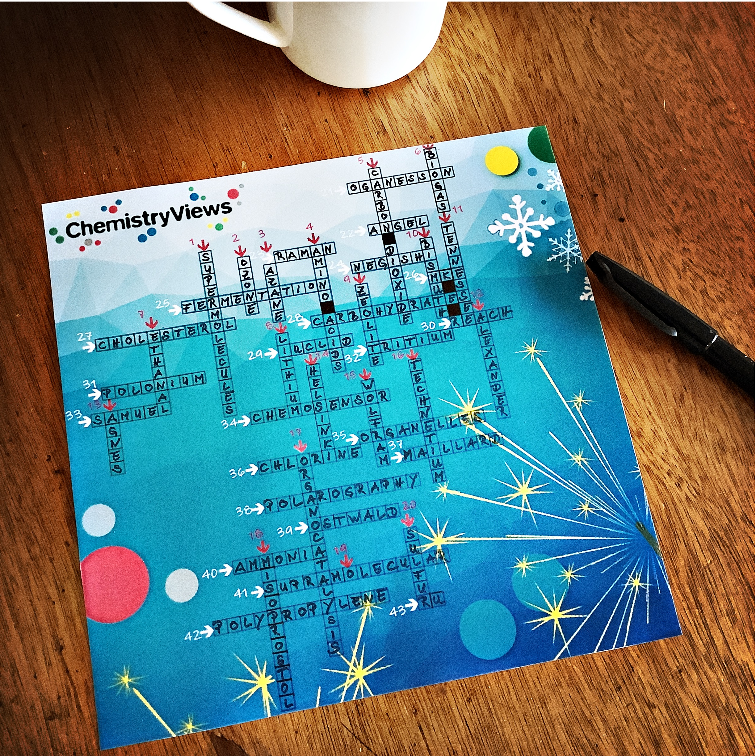 ChemistryViews Crossword Quiz Answers