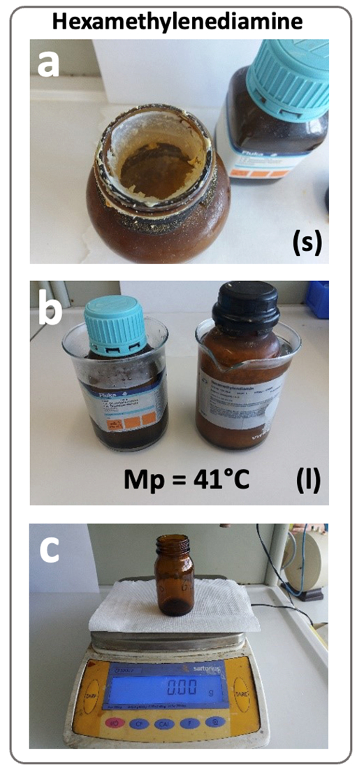 Hexamethylenediamine handling