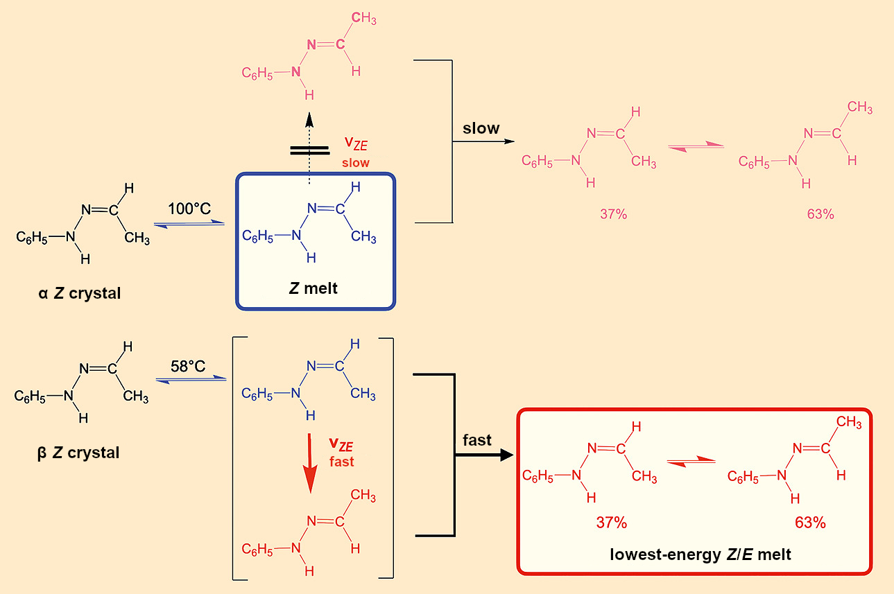 Overview of the melting of Fischers hydrazone