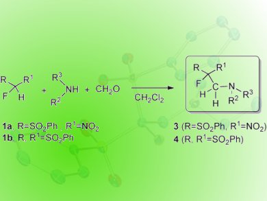 Direct Multicomponent β-Fluoro(phenylsulfonyl)ethylamine Synthesis