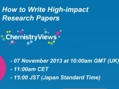 How to write High-impact Research Papers webinar