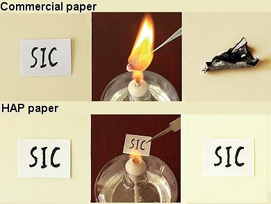 Inorganic Paper Prevents Destruction of Documents