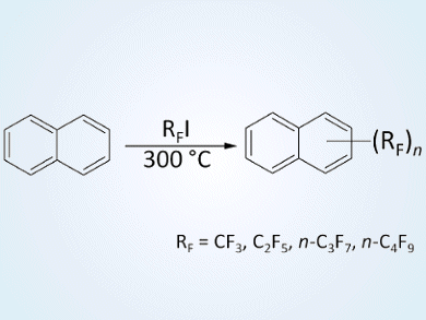 Polyperfluoroalkylation of Naphthalene