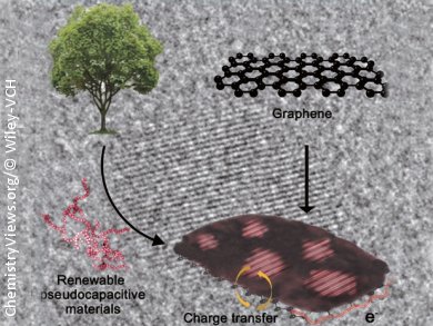 Renewable Hybrid Electrode Based on Confined Lignin