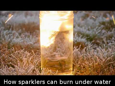 Underwater Torch Made of Sparklers
