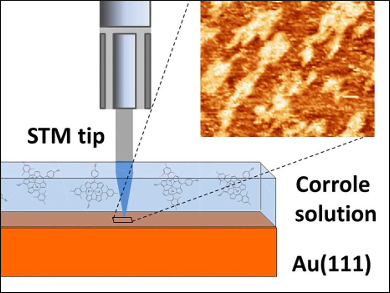 How Corrole Layers Form at the Solid/Liquid Interface