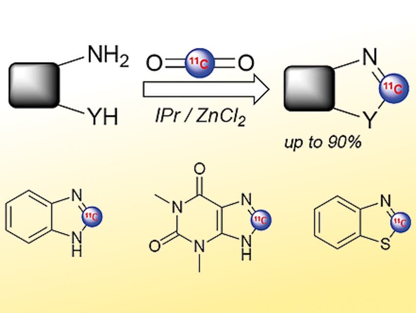 Carbon-11 from CO2 Built Directly into Heterocycles