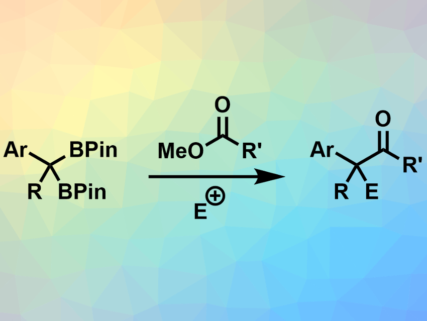 Ketones Made from Benzyldiboronates and Esters