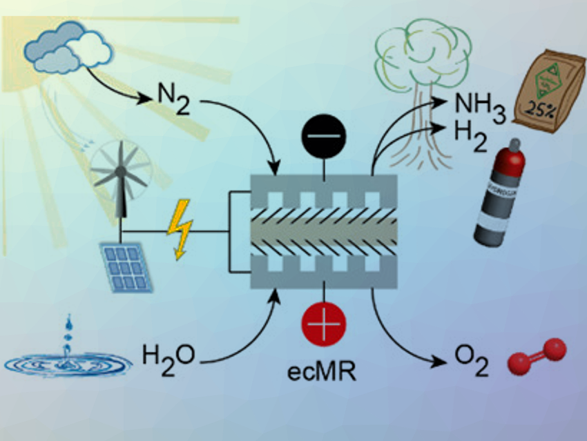 Direct Electrochemical Synthesis of NH3 from N2 and H2O
