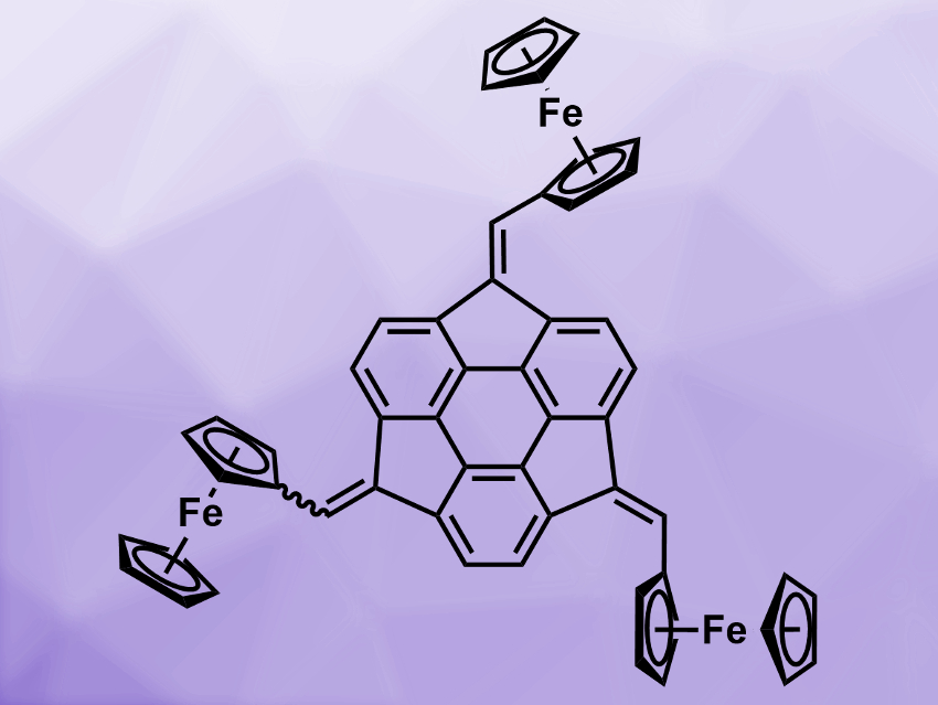 Fullerene Fragment with Three Ferrocenyl Substituents