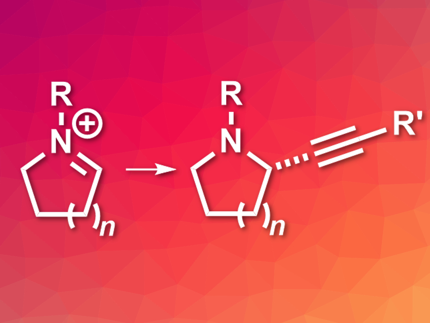 Enantioselective Alkynylation of Cyclic Iminium Ions