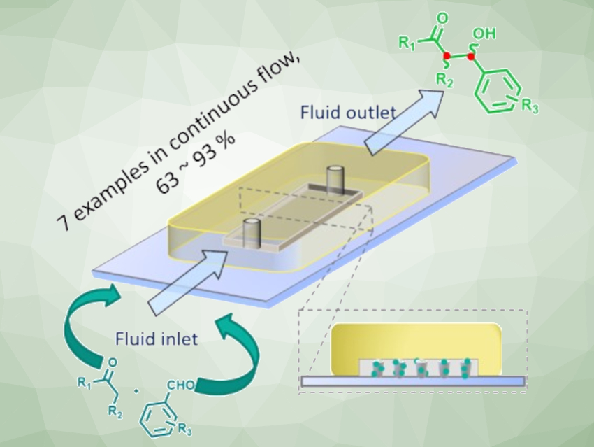 Asymmetric Aldol Reaction in Continuous Flow