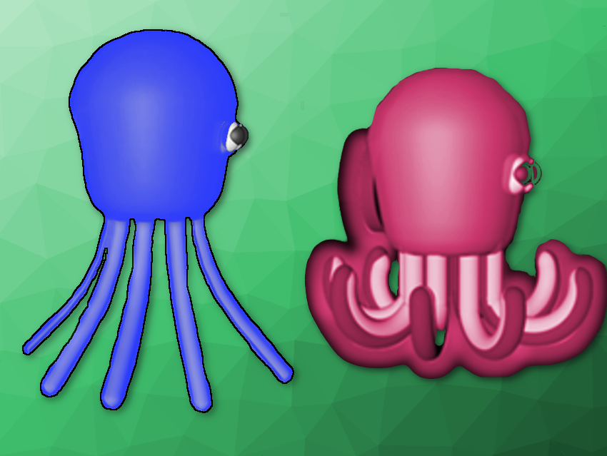 Octopus-Like Color-Changing Soft Robots