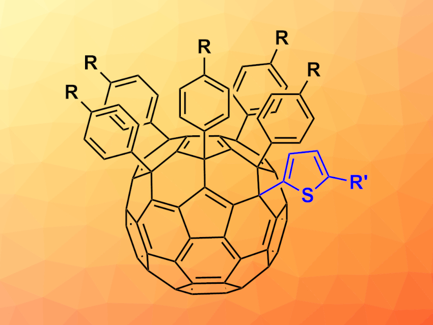 Thiophene-Functionalized Fullerenes with Antiviral Properties